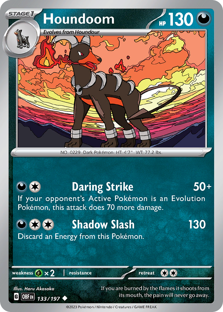 Houndoom (133/197) - Obsidian Flames (OBF)