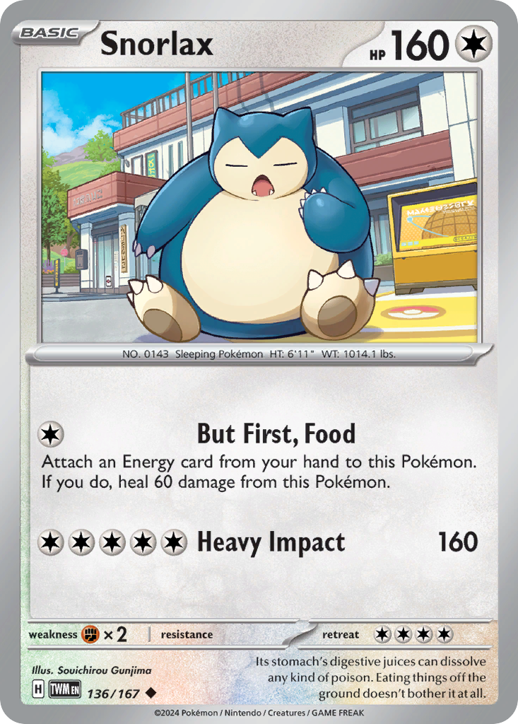 Snorlax (136/167) - Twilight Masquerade (TWM)