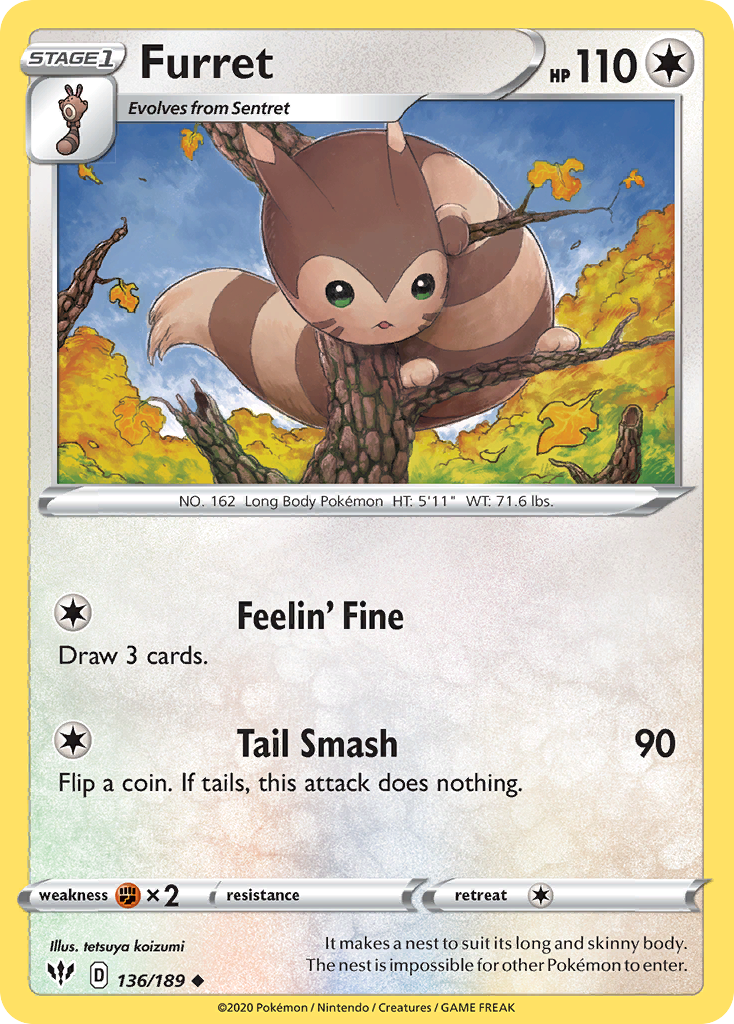 Furret (136/189) - Darkness Ablaze (DAA)