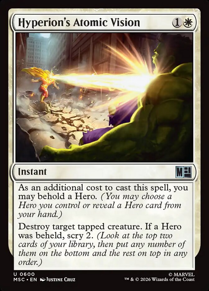 Hyperion's Atomic Vision (600) - Marvel Super Heroes Commander (MSC)