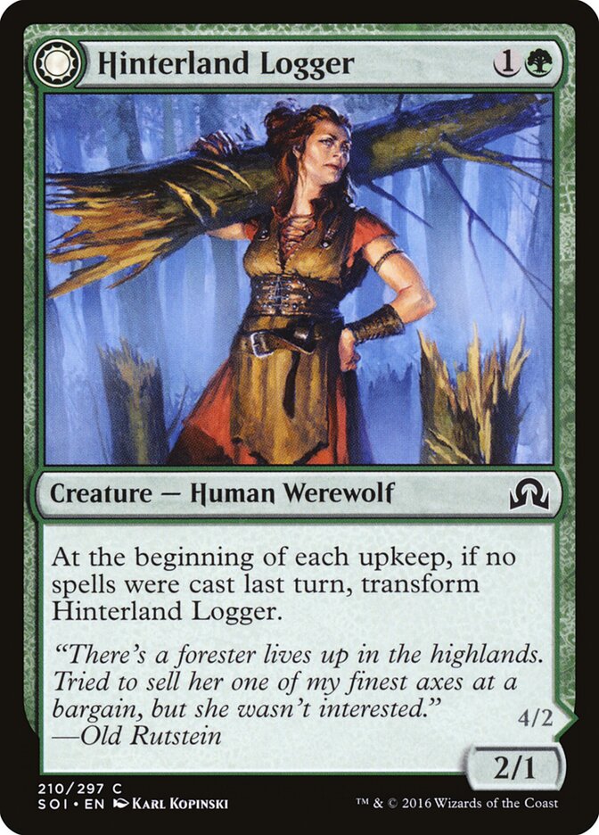 Hinterland Logger // Timber Shredder (210) - Shadows over Innistrad (SOI)