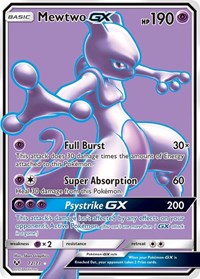 Mewtwo GX Full Art (72) - Shining Legends (SHL)