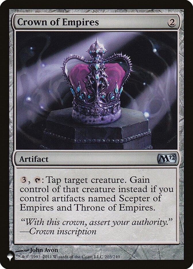 Crown of Empires (M12-203) - The List (PLST)