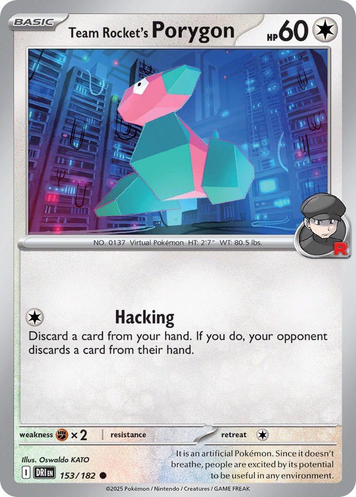 Team Rocket's Porygon (153/182) - Destined Rivals (DRI)