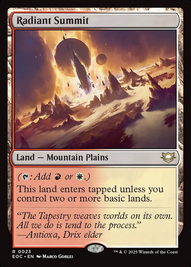 Radiant Summit (23) - Edge of Eternities Commander (EOC)