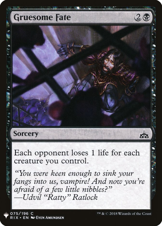 Gruesome Fate - The List (PLST)