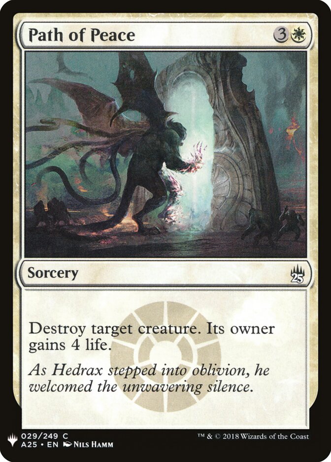 Path of Peace (A25-29) - The List (PLST)