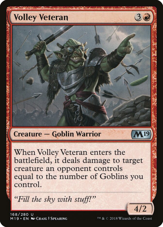 Volley Veteran (168) - Core Set 2019 (M19)