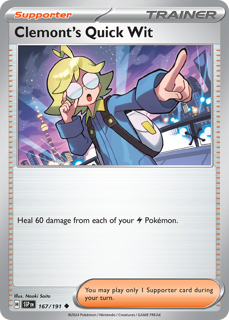 Clemont's Quick Wit (167/191) - Surging Sparks (SSP)
