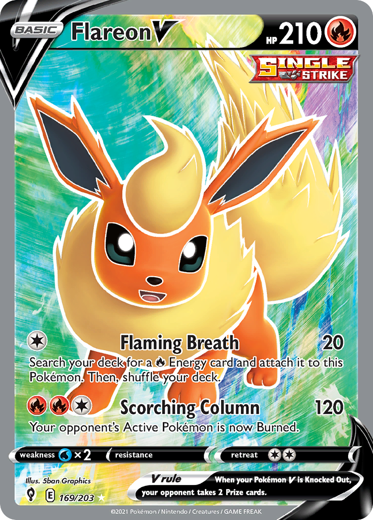 Flareon V (169/203) - Evolving Skies (EVS)
