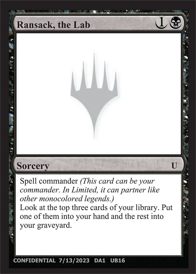 Ransack, the Lab (UB16) - Unknown Event (UNK)
