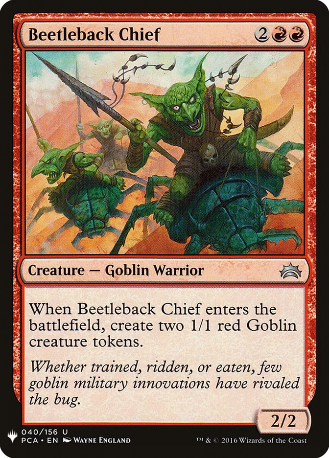 Beetleback Chief - The List (PLST)