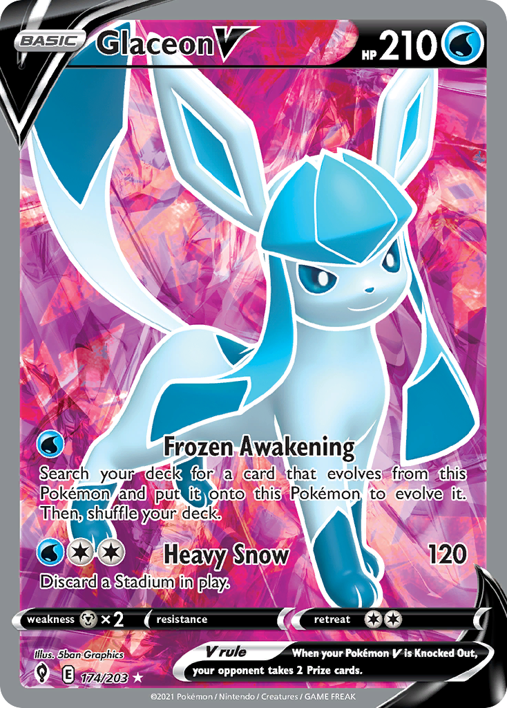 Glaceon V (174/203) - Evolving Skies (EVS)
