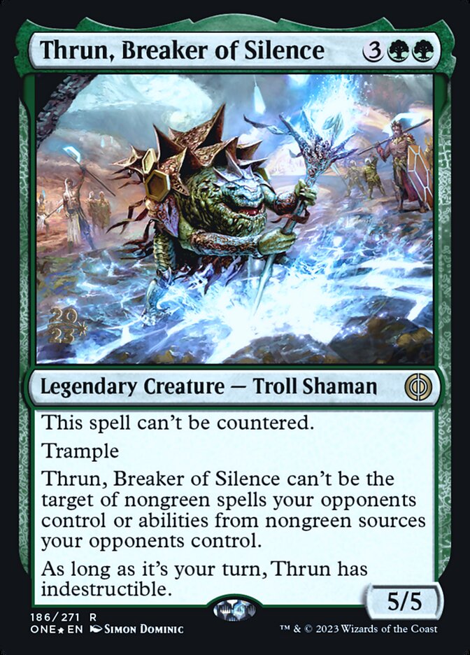 Thrun, Breaker of Silence (186s) - Phyrexia: All Will Be One Promos (PONE)
