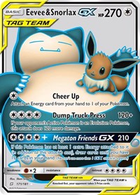 Eevee & Snorlax GX (Full Art) (171) - SM - Team Up (SM9)