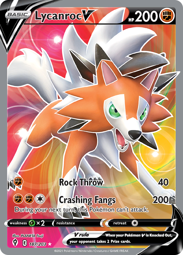 Lycanroc V (187/203) - Evolving Skies (EVS)