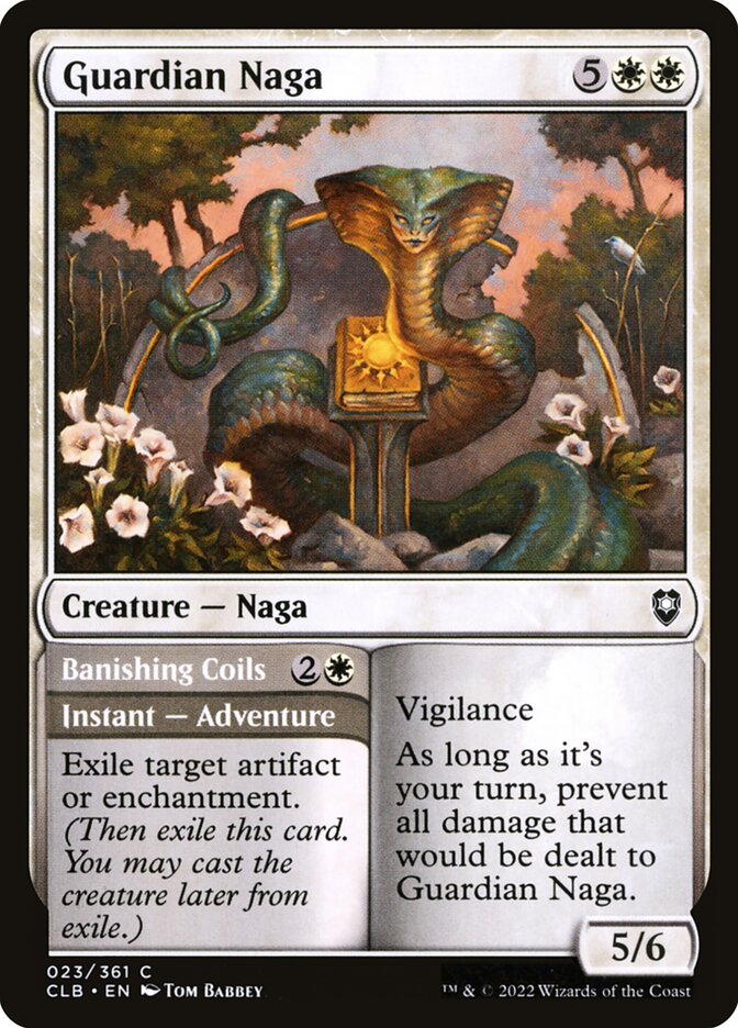 Guardian Naga // Banishing Coils (23) - Commander Legends: Battle for Baldur's Gate (CLB)