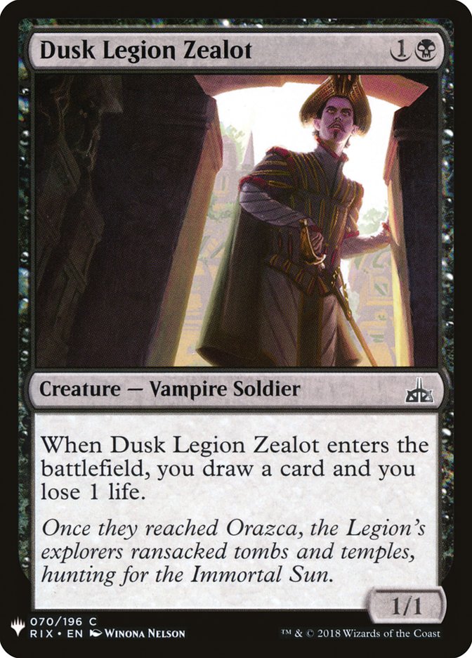 Dusk Legion Zealot - The List (PLST)