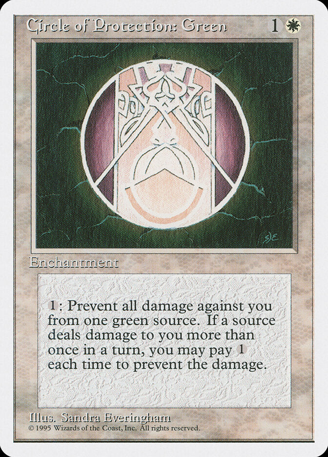 Circle of Protection: Green (16) - Fourth Edition (4ED)