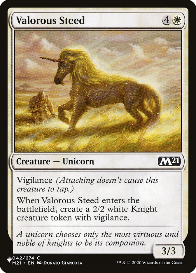 Valorous Steed (M21-42) - The List (PLST)