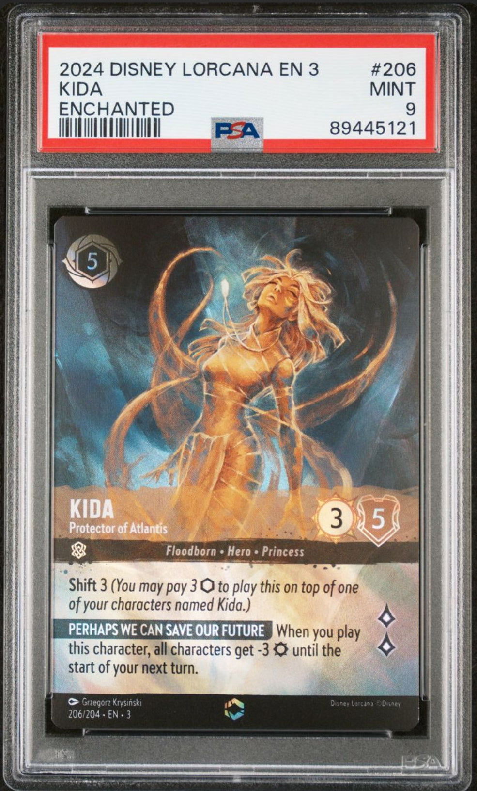 Kida - Protector of Atlantis - [Foil, Enchanted, Graded PSA 9] Into the Inklands (3)