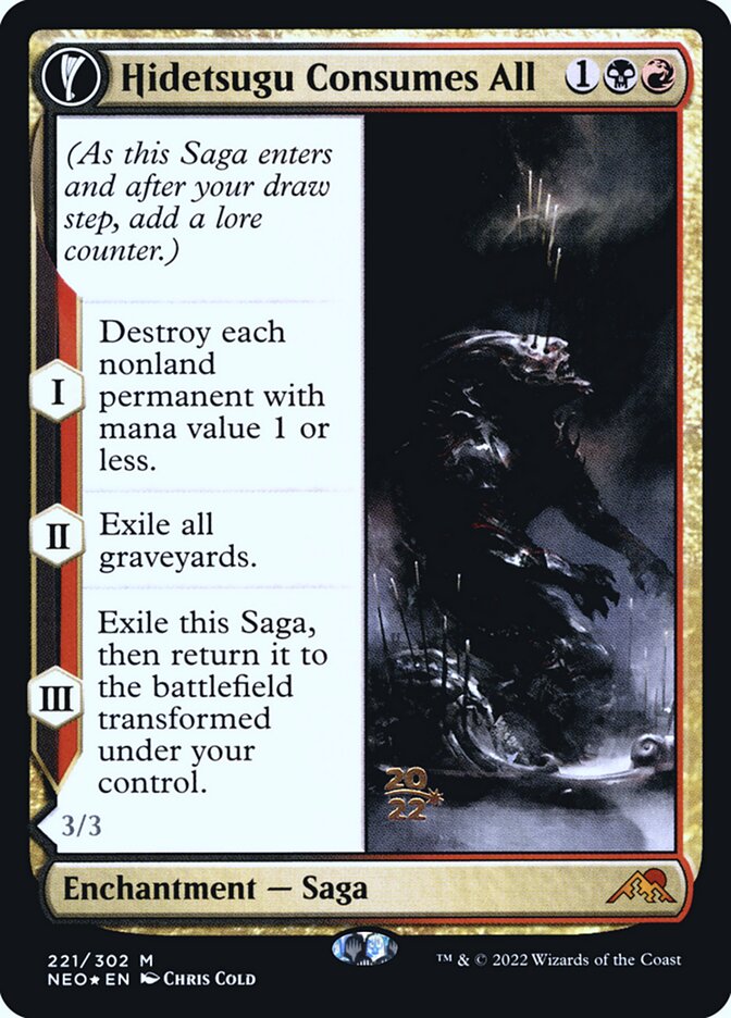 Hidetsugu Consumes All // Vessel of the All-Consuming (221s) - Kamigawa: Neon Dynasty Promos (PNEO)