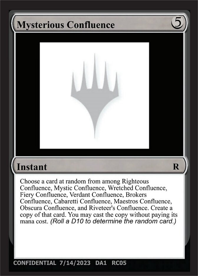 Mysterious Confluence (RC05a) - Unknown Event (UNK)