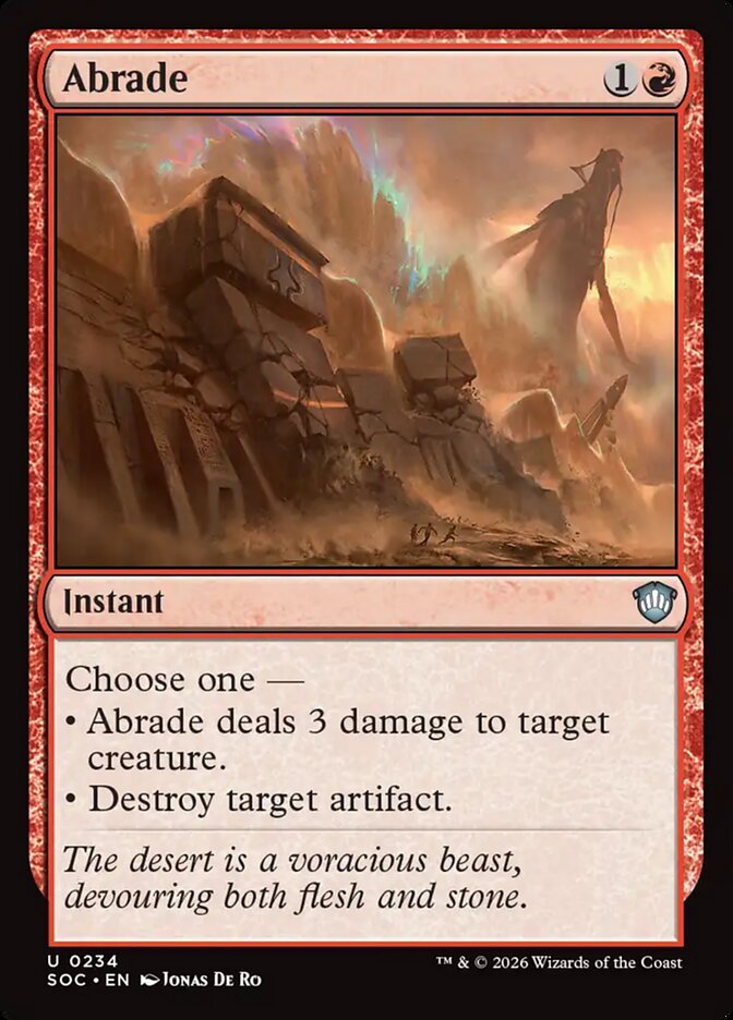 Abrade (234) - Secrets of Strixhaven Commander (SOC)