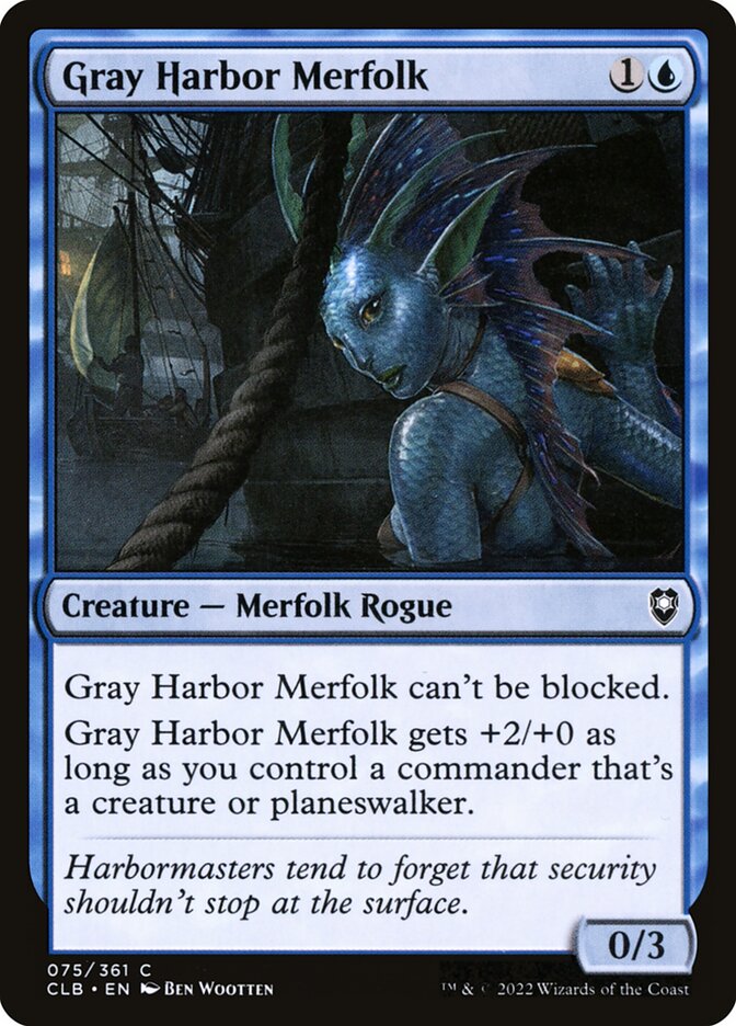 Gray Harbor Merfolk (75) - Commander Legends: Battle for Baldur's Gate (CLB)