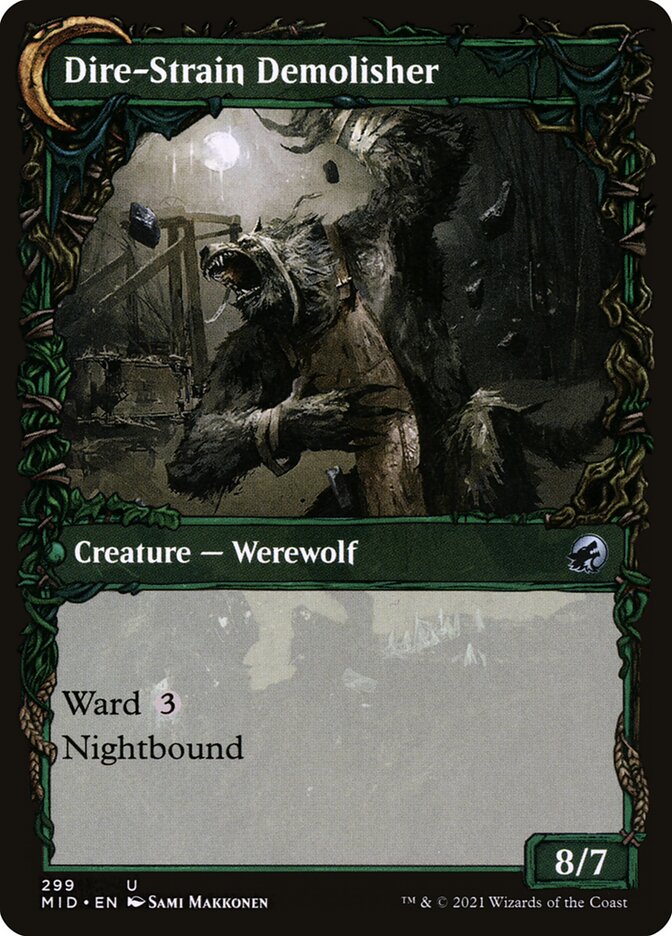 Burly Breaker // Dire-Strain Demolisher (299) - Innistrad: Midnight Hunt (MID)