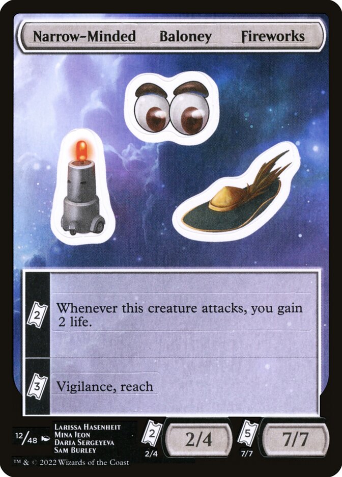 Narrow-Minded Baloney Fireworks (12) - Unfinity Sticker Sheets (SUNF)