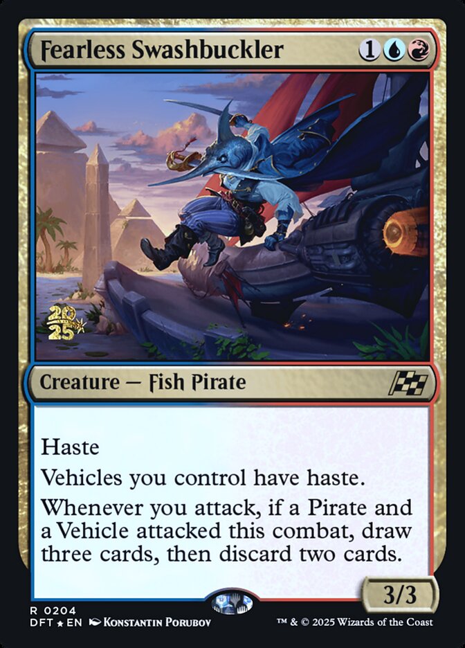 Fearless Swashbuckler (204s) - Aetherdrift Promos (PDFT)