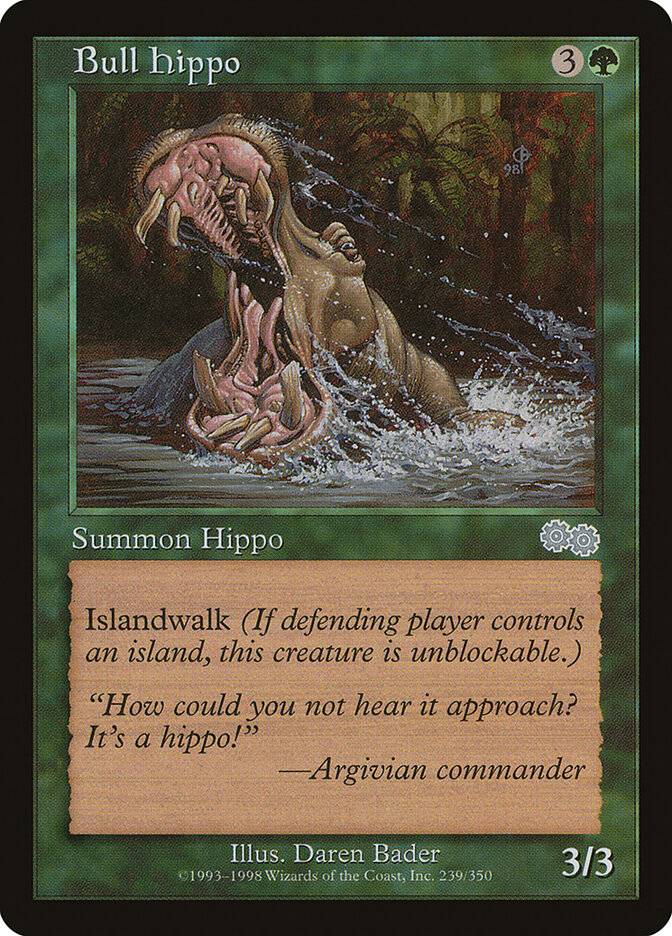 Bull Hippo (239) - Urza's Saga (USG)