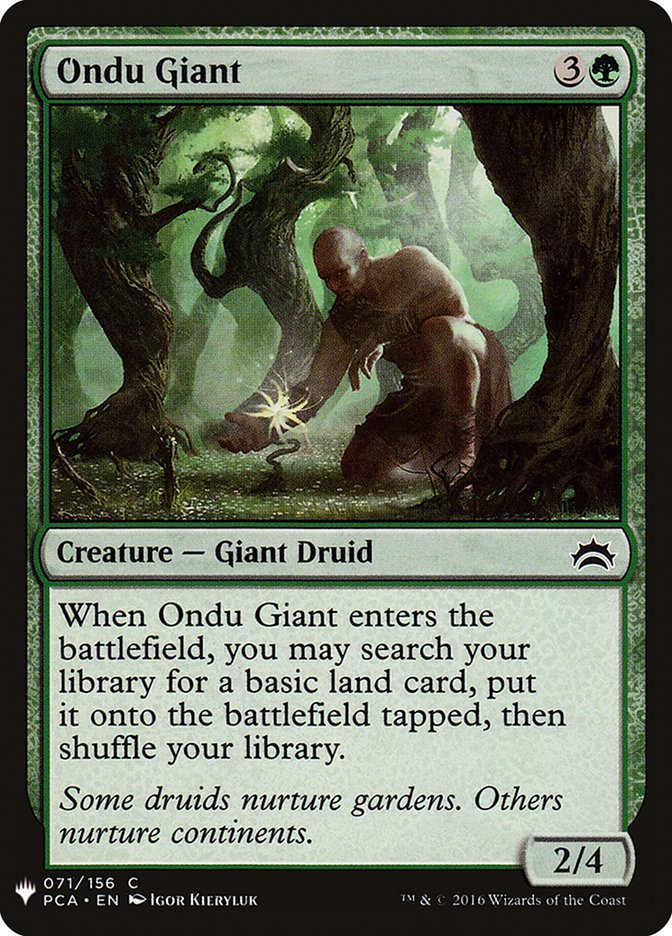 Ondu Giant - The List (PLST)