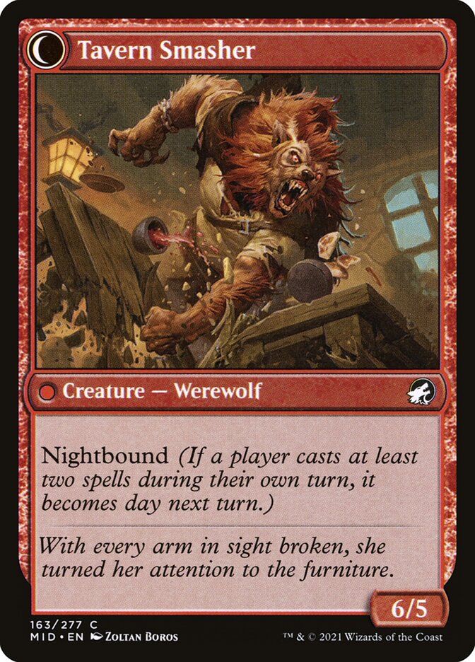 Tavern Ruffian // Tavern Smasher (163) - Innistrad: Midnight Hunt (MID)