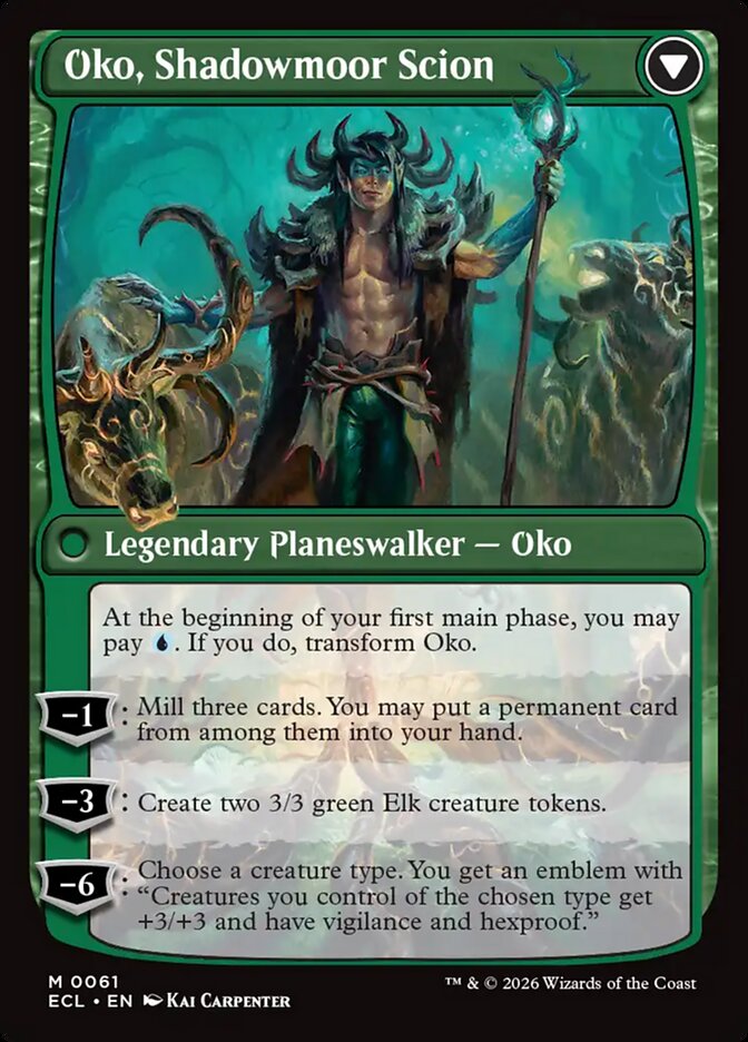 Oko, Lorwyn Liege // Oko, Shadowmoor Scion (61) - Lorwyn Eclipsed (ECL)