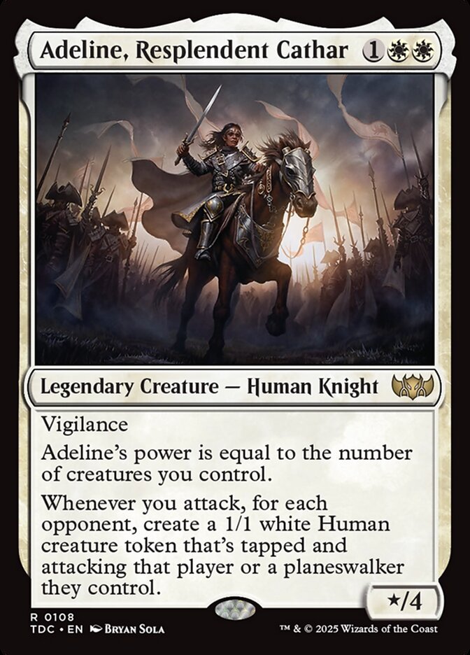 Adeline, Resplendent Cathar (108) - Tarkir: Dragonstorm Commander (TDC)