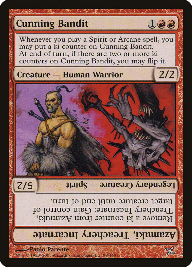 Cunning Bandit // Azamuki, Treachery Incarnate (99) - Betrayers of Kamigawa (BOK)
