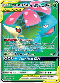 Venusaur & Snivy GX (Full Art) (210) - SM - Cosmic Eclipse (SM12)