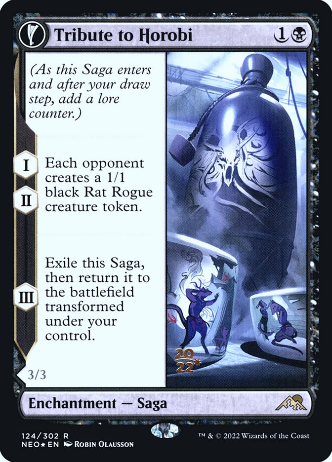 Tribute to Horobi // Echo of Death's Wail (124s) - Kamigawa: Neon Dynasty Promos (PNEO)