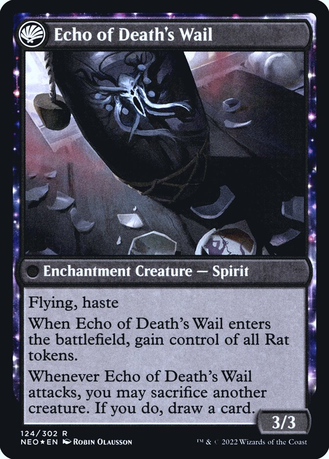 Tribute to Horobi // Echo of Death's Wail (124s) - Kamigawa: Neon Dynasty Promos (PNEO)