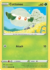 Cottonee (5) - SWSH01: Sword & Shield Base Set (SWSH01)