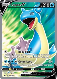 Lapras V Full Art (189) - SWSH01: Sword & Shield Base Set (SWSH01)