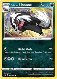 Galarian Linoone (118) - SWSH01: Sword & Shield Base Set (SWSH01)
