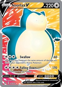 Snorlax V Full Art (197) - SWSH01: Sword & Shield Base Set (SWSH01)
