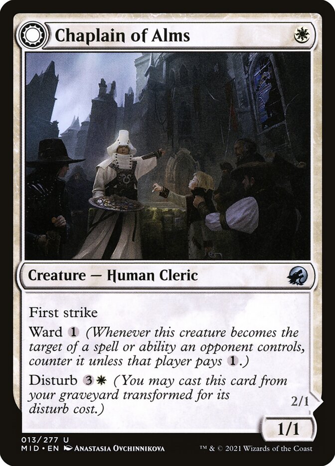 Chaplain of Alms // Chapel Shieldgeist (13) - Innistrad: Midnight Hunt (MID)