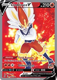 Cinderace V (Full Art) (178) - SWSH02: Rebel Clash (SWSH02)