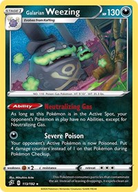Galarian Weezing (113) - SWSH02: Rebel Clash (SWSH02)