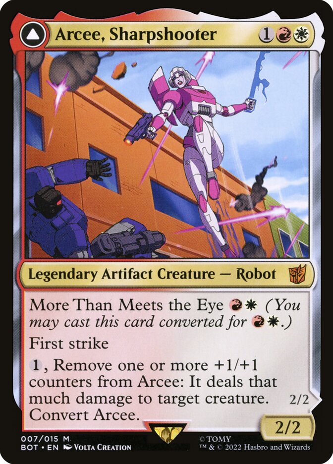 Arcee, Sharpshooter // Arcee, Acrobatic Coupe (7) - Transformers (BOT)