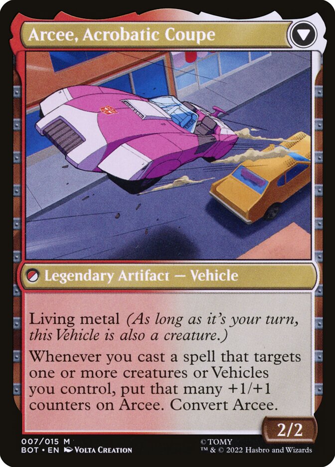Arcee, Sharpshooter // Arcee, Acrobatic Coupe (7) - Transformers (BOT)
